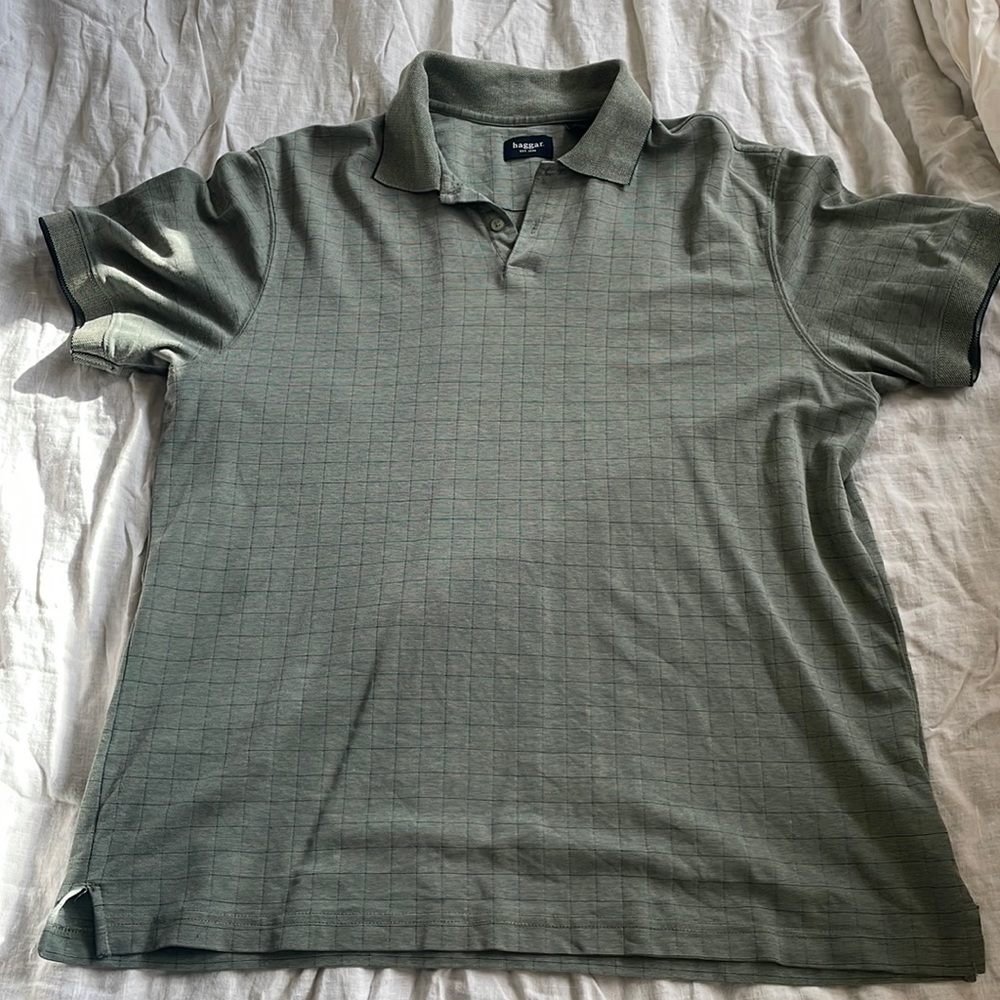 Men’s L Haggar polo sage green